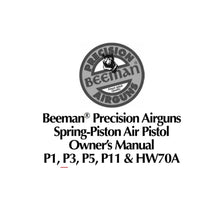 Lade das Bild in den Galerie-Viewer, P1 P3 5 P11 HW70A Beeman Airgun Air Rifle Gun Pistol Owners Manuals Firearms Weapons Complete Set