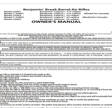 Lade das Bild in den Galerie-Viewer, BREAK BARREL Benjamin Airgun Air Rifle Gun Pistol Owners Manuals Firearms Weapons Complete Set