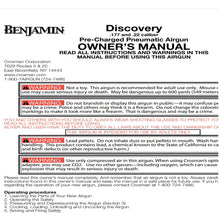 Lade das Bild in den Galerie-Viewer, DISCOVERY Benjamin Airgun Air Rifle Gun Pistol Owners Manuals Firearms Weapons Complete Set
