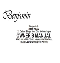 Lade das Bild in den Galerie-Viewer, MODEL AS392 Benjamin Airgun Air Rifle Gun Pistol Owners Manuals Firearms Weapons Complete Set
