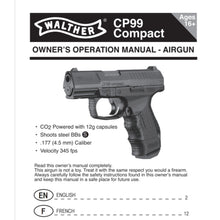 Lade das Bild in den Galerie-Viewer, Walther Air Rifle Gun Owners Manuals Exploded Diagrams Service Maintenance And Repair
