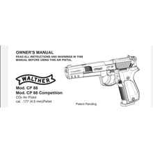 Lade das Bild in den Galerie-Viewer, Walther Air Rifle Gun Owners Manuals Exploded Diagrams Service Maintenance And Repair
